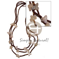 graduated 3 layer 2 3mm coco heishe natural