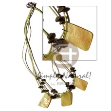3 layers wax cord and buri nuggets