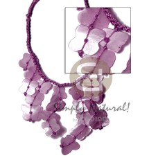 subdued lavender macrame with dyed dangling hammershell cleopatra