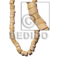 natural white wood round irregular slidecut 8mmx13mm
