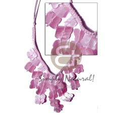 subdued pink macrame with dyed dangling hammershell cleopatra