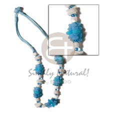 aqua blue 3 layer wax cord with