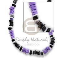 sq cut lavender black nat combination white rose shell