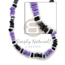 sq cut lavender black nat combination white rose shell