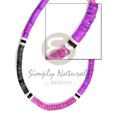4 5mm coco heishe lavender pink black white clam combination