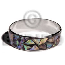 laminated inlaid crazy cut paua .75 inch