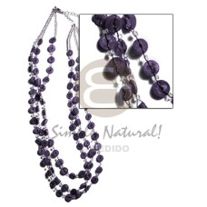 3 rows floating 4 5mm dark purple
