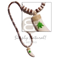 4 5mm coco Pokalet. natural brown with white