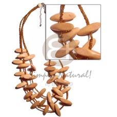 3 layers light orange slidecut natural wood