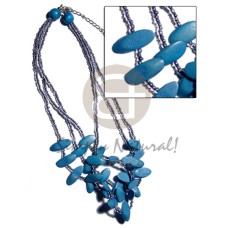3 layers aqua blue slidecut natural