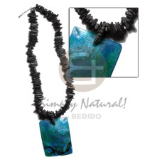 black 12mm coco stick with ocean blue