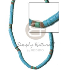 4 5mm coco heishe blue green brown green combination