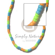 4 5mm coco Pokalet. aqua blue orange neon green