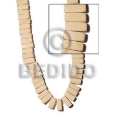 natural white wood rectangular block sidedrill 8mmx18mm