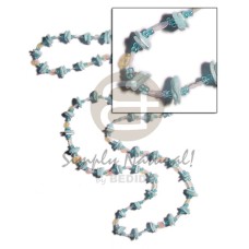 36 in. continuous powder blue white rose
