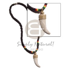 4 5mmm black coco Pokalet with cowrie tiger