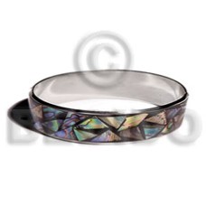 laminated inlaid crazy cut paua .5 inch