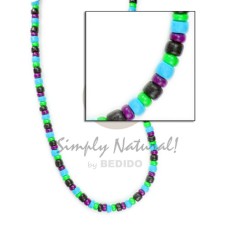 4 5mm Pokalet blabk neon green aqua blue violet combination