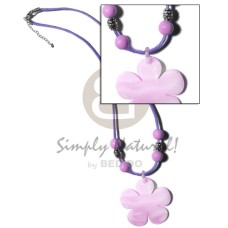 40mm lilac kabibe flower shell on lavender