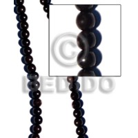 8mm round black camagong wood beads