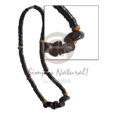 4 5mm coco heishe with black slidecut