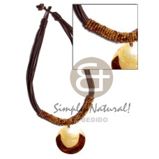8 layers wax cord with glass beads