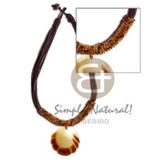 8 layers wax cord with glass beads