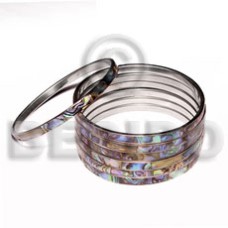 laminated inlaid paua abalonel in 5mm stainless