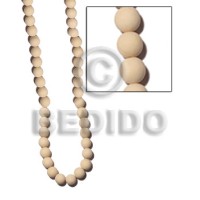 6 7mm natural white round wood beads