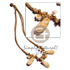 3 layers wax cord with buri seeds.