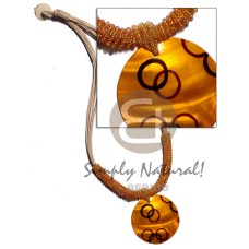 8 layers wax cord with glass beads