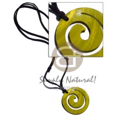 50mm colored spiral kabibe pendant in adjustable