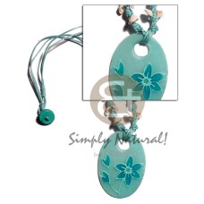 2 layers knotted wax cord with puka