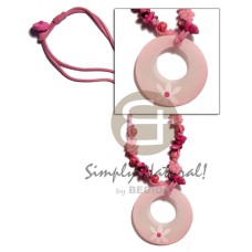 2 layers knotted wax cord with buri