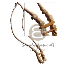 2 3mm coco heishe natural white with bonium
