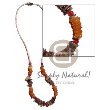 cut glass beads with sq. cut natural