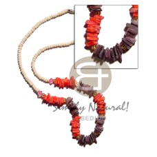 2 3mm coco Pokalet. bleach with red white