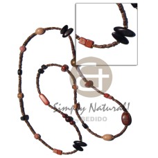 36 in. 2 3mm coco heishe with assorted