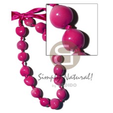 painted graduated bright pink kukui nuts