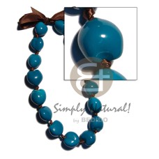 painted kukui nuts  blue (