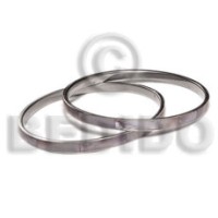 laminated natural abalone in 5mm stainless metal
