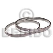 laminated natural abalone in 5mm stainless metal