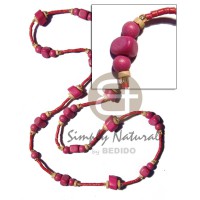 pink wood beads in 2 3mm red coco