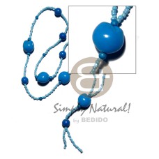 tassled kukui seeds in baby blue with