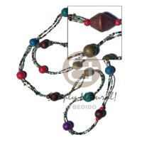 2 rows red cut glass beads with