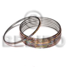 laminated hammershell paua in 3mm stainless metal