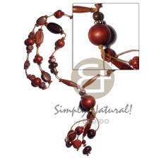 kalandrakas tassled asstd. wood beads per necklace