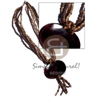 tassled 6 layers natural brown and tiger