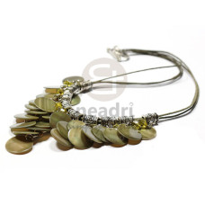 olive green (kabibe) cleopatra dangling 18mm ( 25pcs.) orange hammershell with metal and ac
