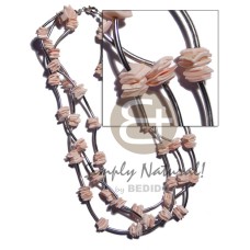 3 rows metal bars with pink rose